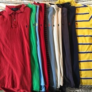 Lot (11) Ralph Lauren Polo Shirts (used condition)